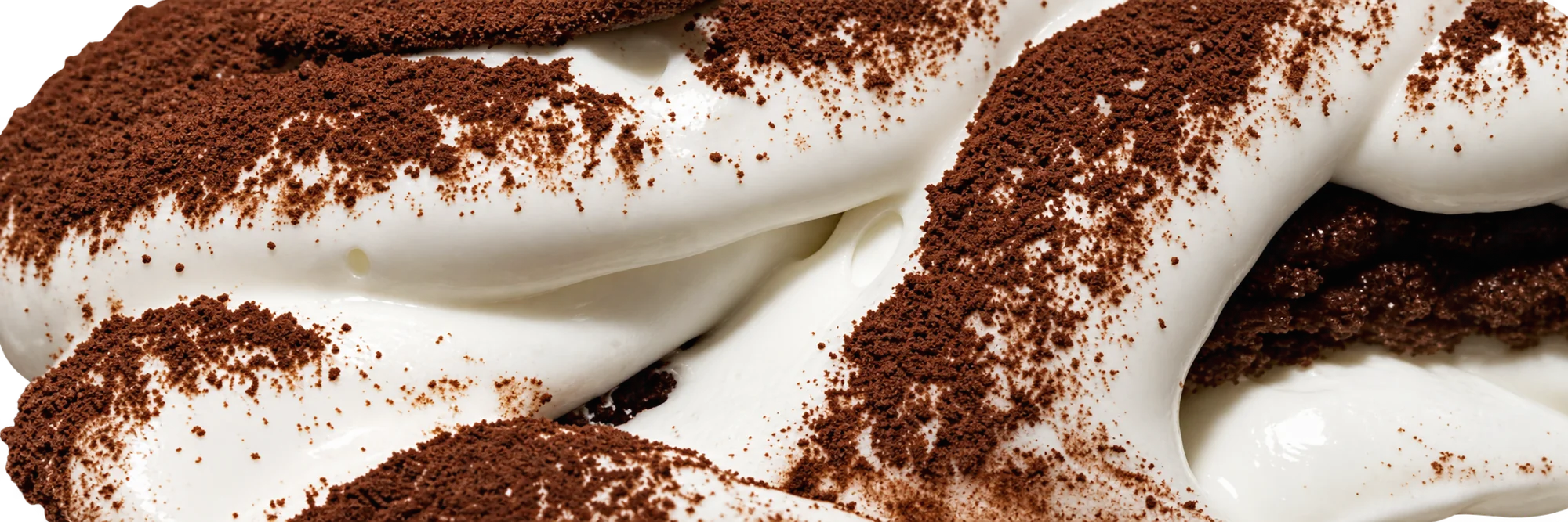 Crème fouettée saupoudrée de cacao